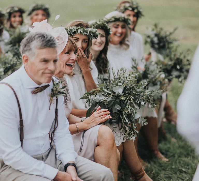 Abbi From Save The Date Magazine Gets Married Wearing Margaux Taridts & Grace Loves Lace Outdoor Festival Wedding With Tipis, Bell Tent Camping & Festoon Lights