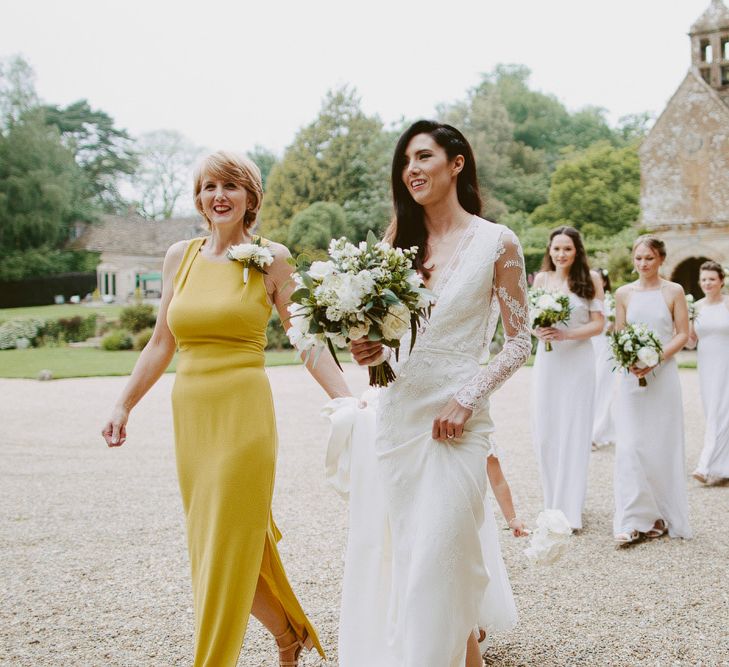 Elegant Wedding Party With Bride in Bespoke Wedding Dress