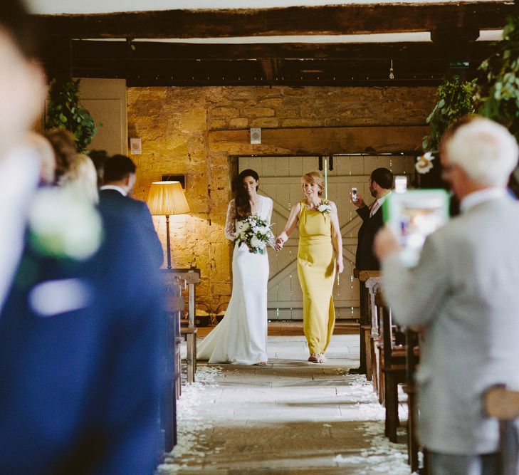 Mum Walking Bride Down The Aisle