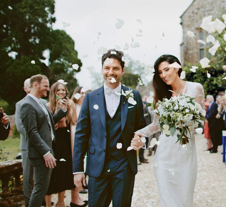 Elegant Wedding at Brympton House With Bride in Bespoke Wedding Dress