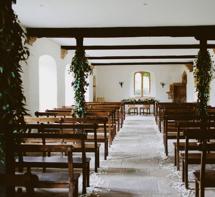 Petal Lined Wedding Aisle