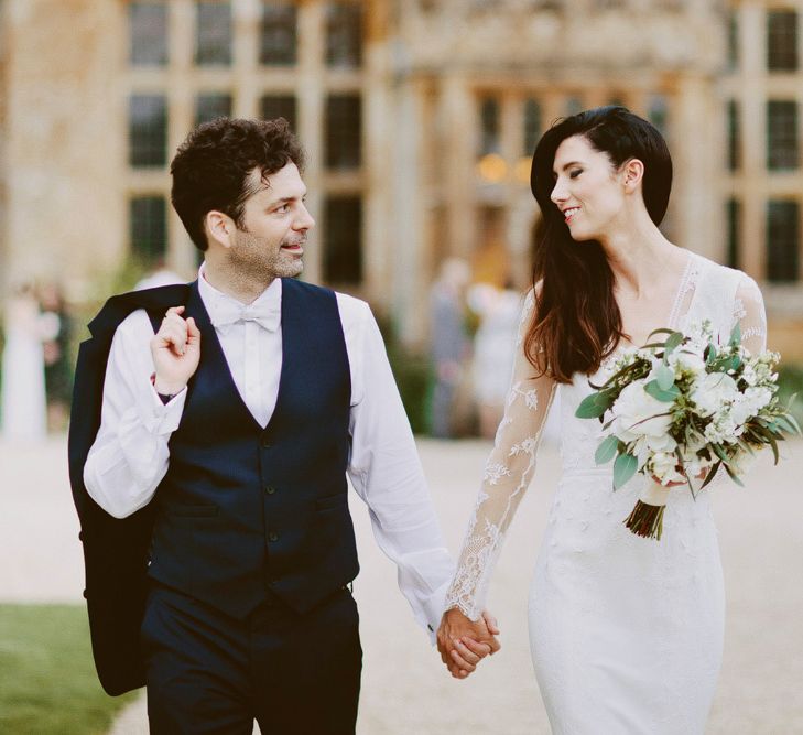 Elegant Wedding at Brympton House With Bride in Bespoke Wedding Dress