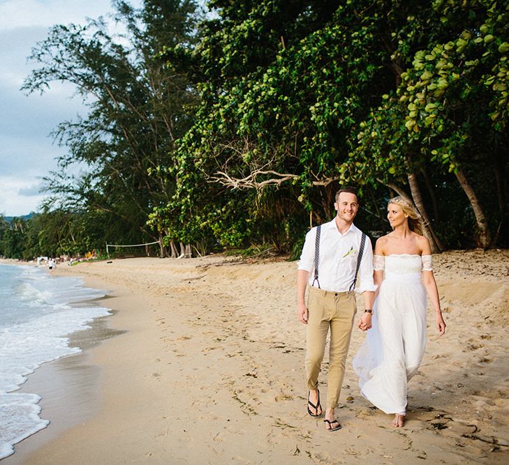 Bride & Groom Beach Portrait