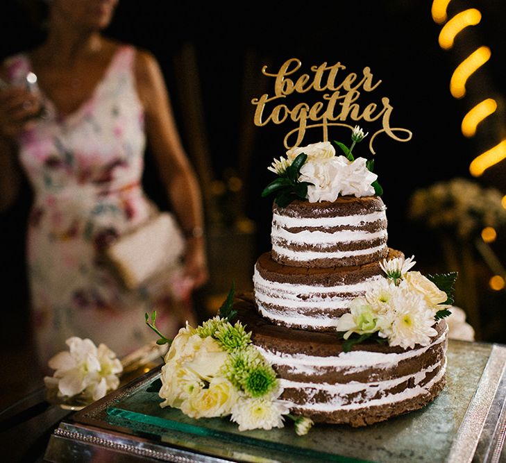 Chocolate Naked Wedding Cake