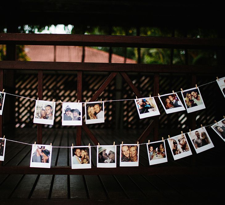 Hanging Polaroid Pictures