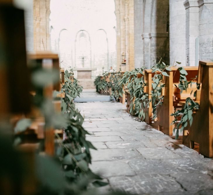 Greenery Filled Wedding Aisle