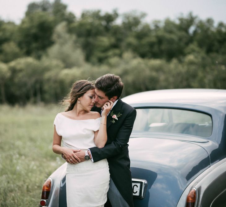 Bride & Groom Embrace