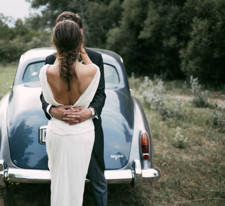 Backless Cortana Wedding Dress & Bridal Braid