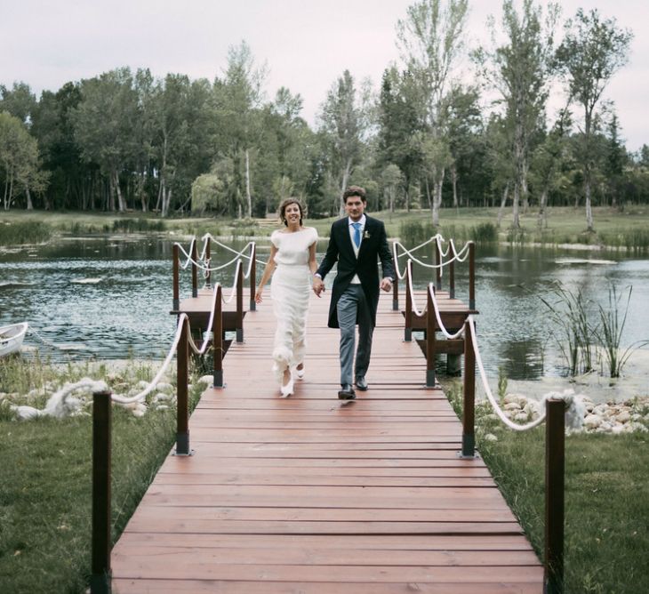 Bride & Groom Dock Portrait