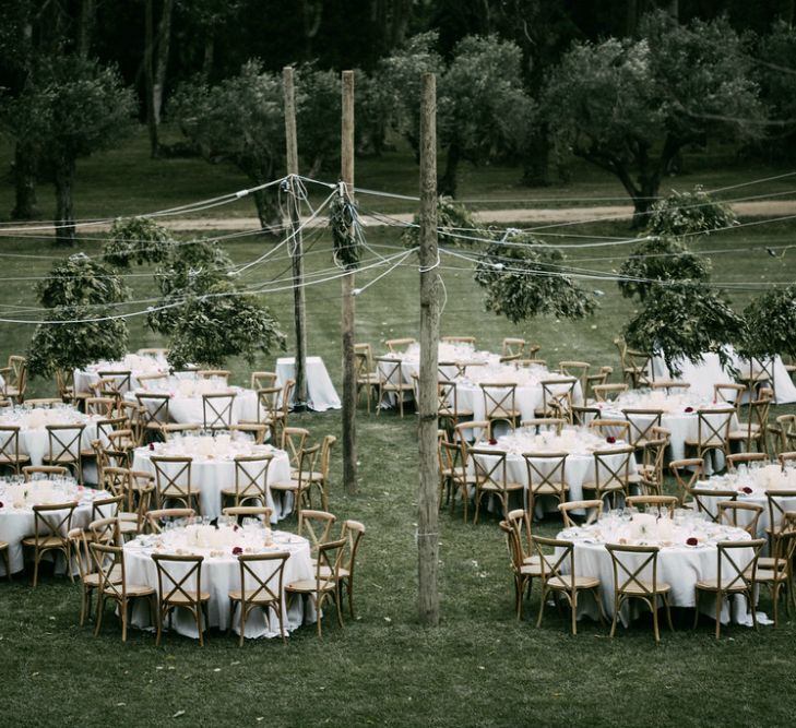 Outdoor Fine Dining Wedding Reception