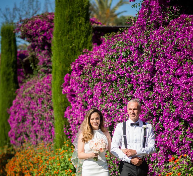 Bride in Suzanne Neville Wedding Dress | Outdoor Ibiza Destination Wedding | Gypsy Westwood Photography | Infin8 Film