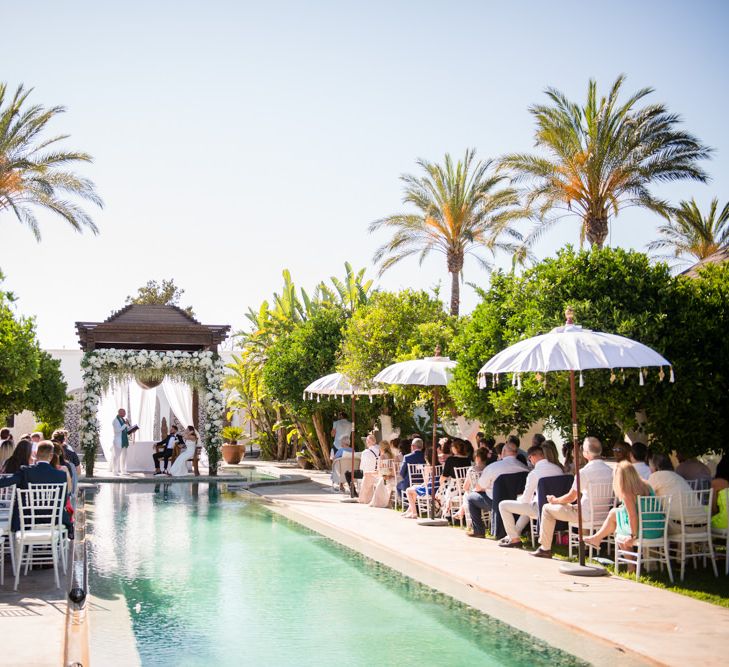 Poolside Outdoor Ibiza Destination Wedding | Gypsy Westwood Photography | Infin8 Film