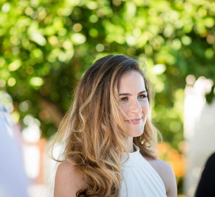 Bride in Suzanne Neville Wedding Dress | Outdoor Ibiza Destination Wedding | Gypsy Westwood Photography | Infin8 Film