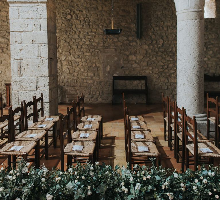 Italian Church Aisle Flowers