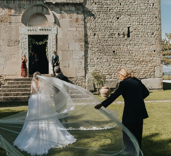 Bridal Entrance with Bride in Luisa Beccaria Wedding Dress