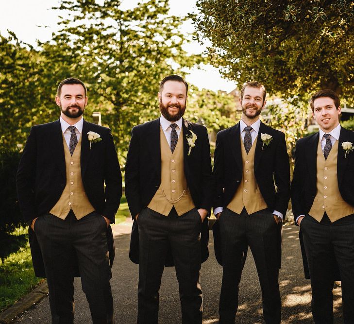 Groomsmen in Traditional Morning Suits from Moss Bros | Andy Gaines Photography