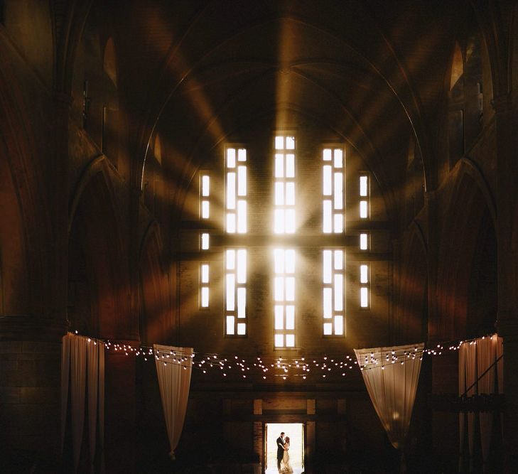 Draped Left Bank, Derelict Church Wedding Venue in Leeds | Andy Gaines Photography