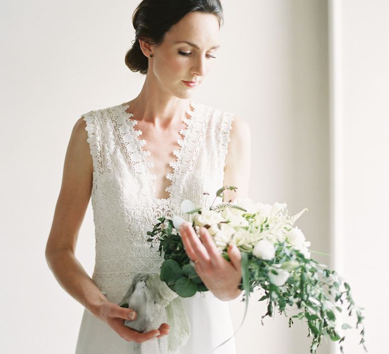 Elegant Bride in Pronovias Gown | Fairytale Castle Wedding at Chateau de Lisse in France | Lilli Kad Photography