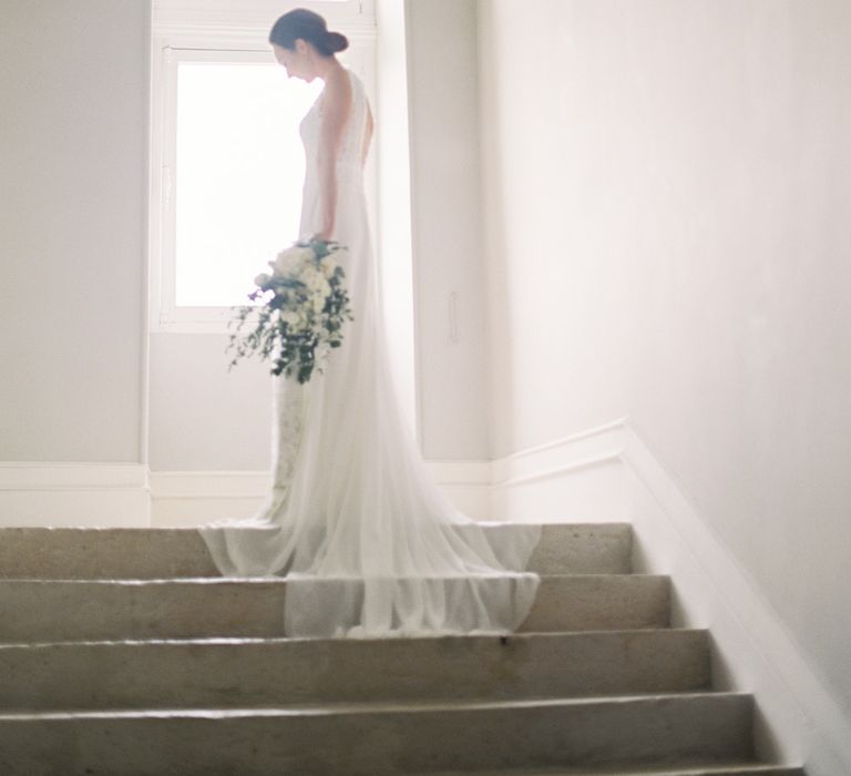 Elegant Bride in Pronovias Bridal Gown | Fairytale Castle Wedding at Chateau de Lisse in France | Lilli Kad Photography