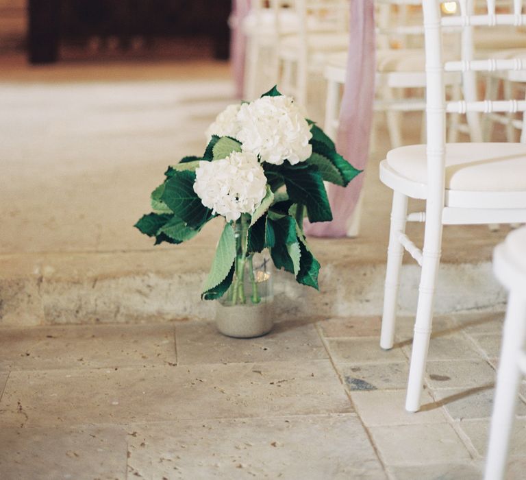 Aisle Flowers | Wedding Decor | Fairytale Castle Wedding at Chateau de Lisse in France | Lilli Kad Photography