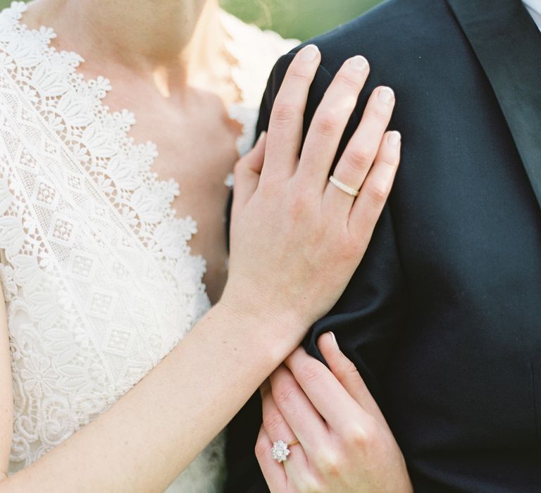 Bride in Pronovias Gown | Groom in Black Tie | Fairytale Castle Wedding at Chateau de Lisse in France | Lilli Kad Photography