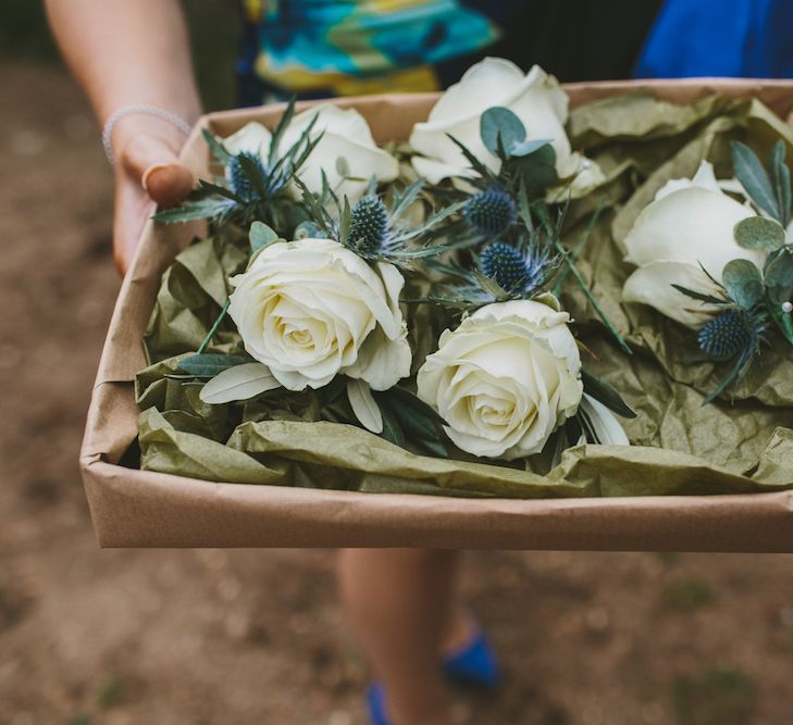 White Rose & Thistle Buttonholes