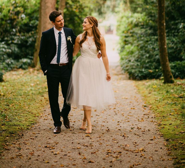 Bride In Tea Length Dress By ASOS Bridal