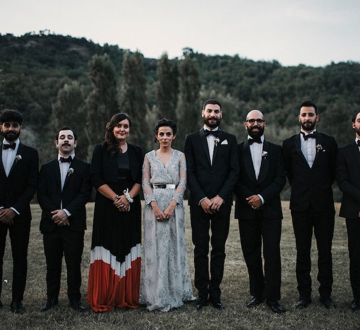 Stylish Wedding Party in Black