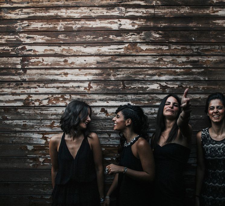 Stylish Wedding Party in Black