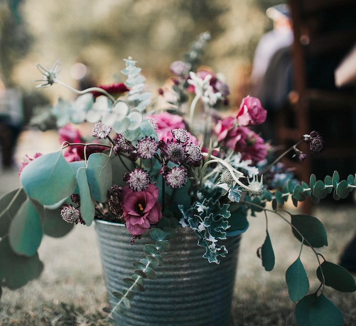 Wedding Flowers at End of Aisle