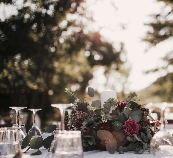 Floral Arrangement For Rustic Outdoor Wedding