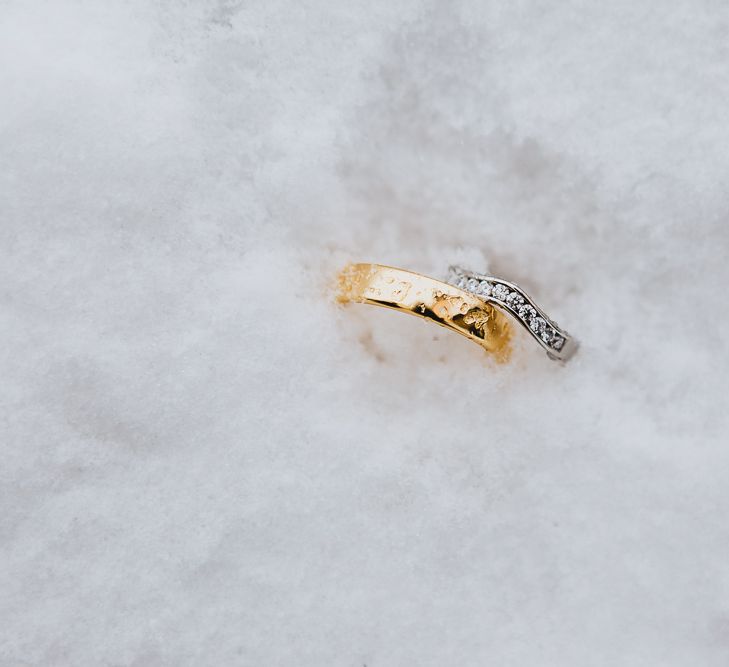 Wedding Bands in the Snow