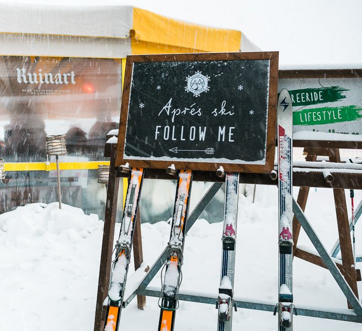 Apres Ski Wedding Sign