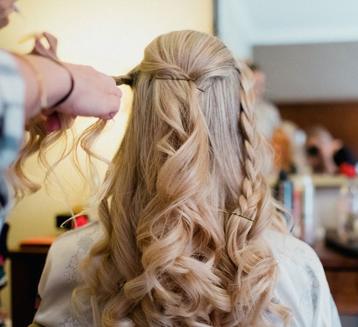 Wavy Bridal Hair | English & Asian Wedding at Northbrook Park | Claudia Rose Carter