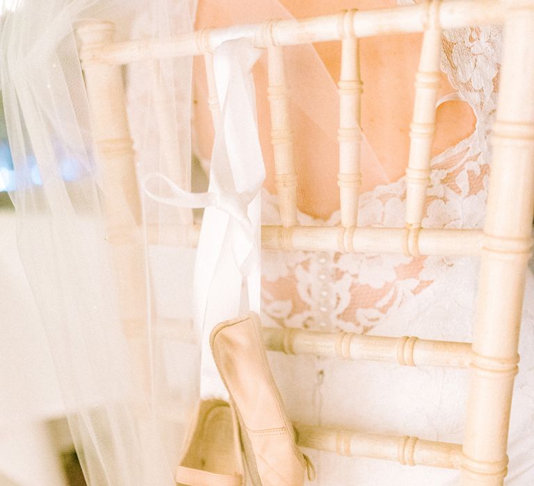 Ballet Shoes on Brides Chair