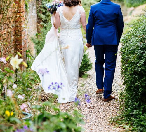 Bride in Belle and Bunny Bridal Separates | Groom in John Lewis Kin Navy Blue Suit | Whitbourne Hall Wedding | Laura Debourde Photography