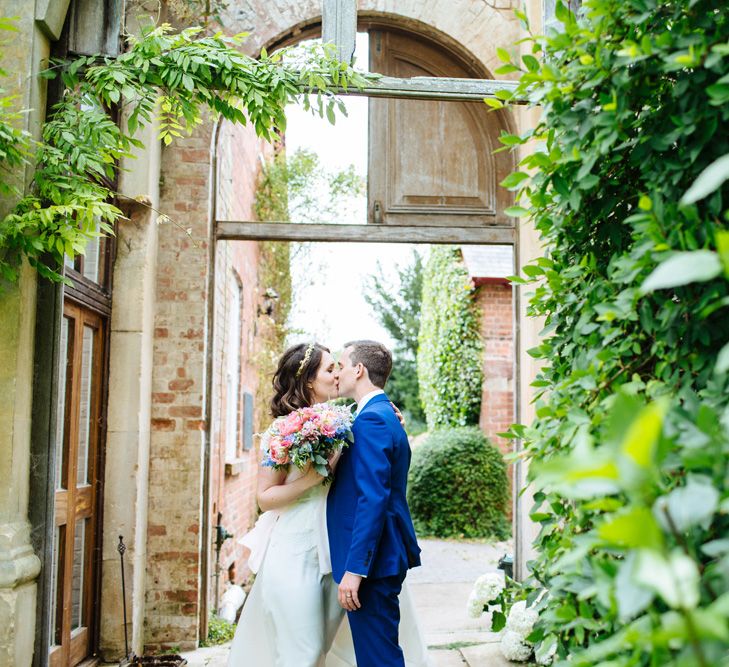 Bride in Belle and Bunny Bridal Separates | Groom in John Lewis Kin Navy Blue Suit | Whitbourne Hall Wedding | Laura Debourde Photography