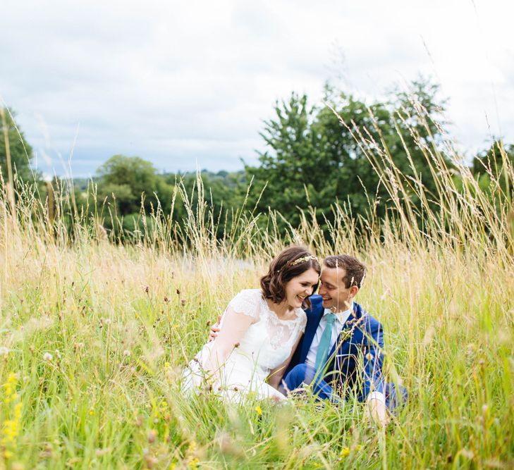 Bride in Belle and Bunny Bridal Separates | Groom in John Lewis Kin Navy Blue Suit | Whitbourne Hall Wedding | Laura Debourde Photography