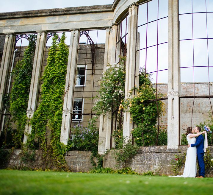 Bride in Belle and Bunny Bridal Separates | Groom in John Lewis Kin Navy Blue Suit | Whitbourne Hall Wedding | Laura Debourde Photography