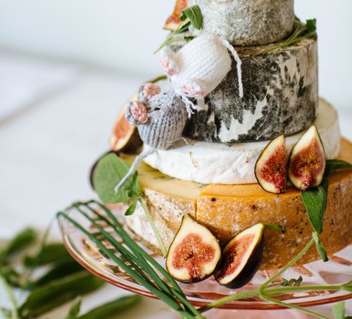 Cheese Tower Wedding Cake | Wedding Decor | Whitbourne Hall Wedding Venue | Laura Debourde Photography