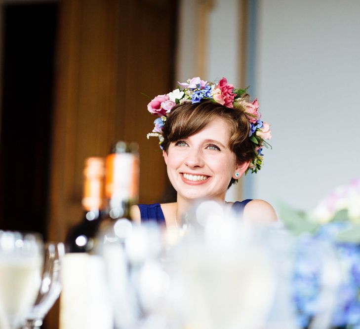 Brightly Coloured Flower Crown | Laura Debourde Photography