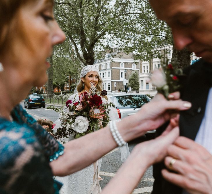 Bride in Eliza Jane Howell Clarissa Wedding Dress