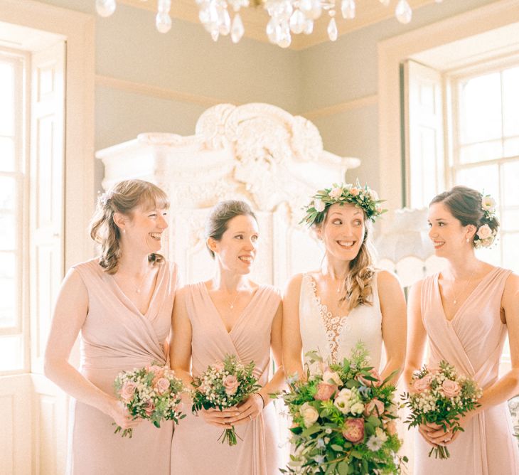 Bridesmaids in Pastel Pink Phase Eight Dresses