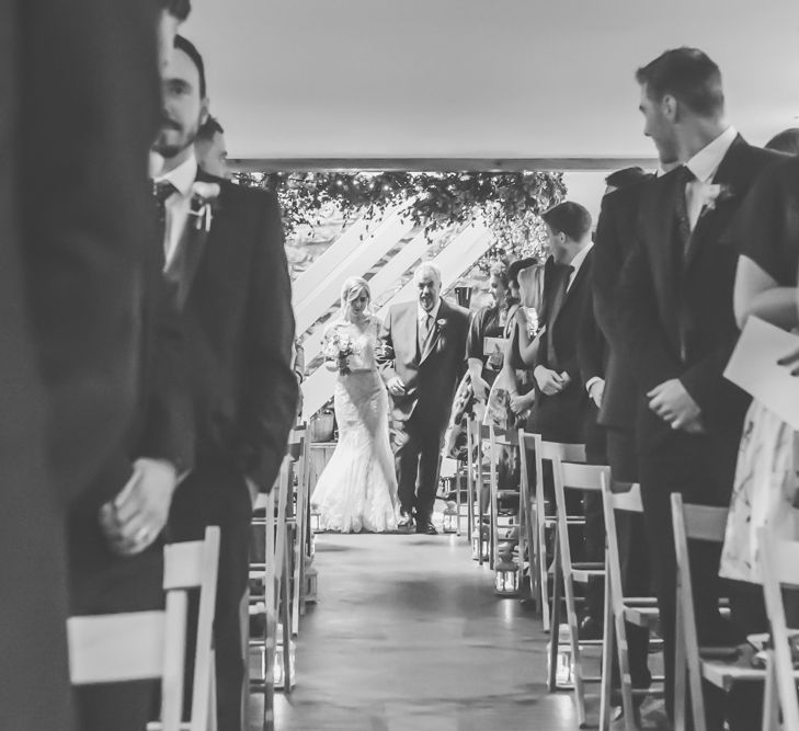 Tower Hill Barns Wedding With A True Bride Dress And Bridesmaids In Navy