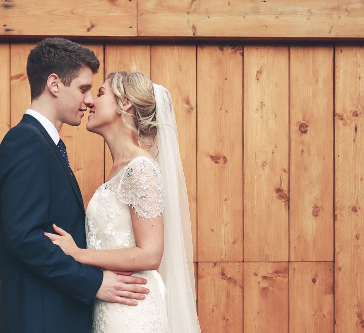 Tower Hill Barns Wedding With A True Bride Dress And Bridesmaids In Navy