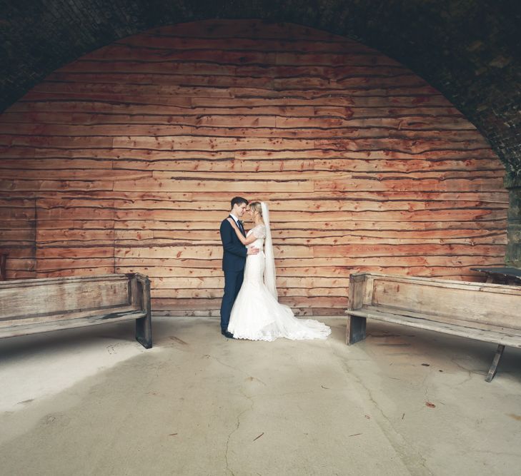 Tower Hill Barns Wedding With A True Bride Dress And Bridesmaids In Navy