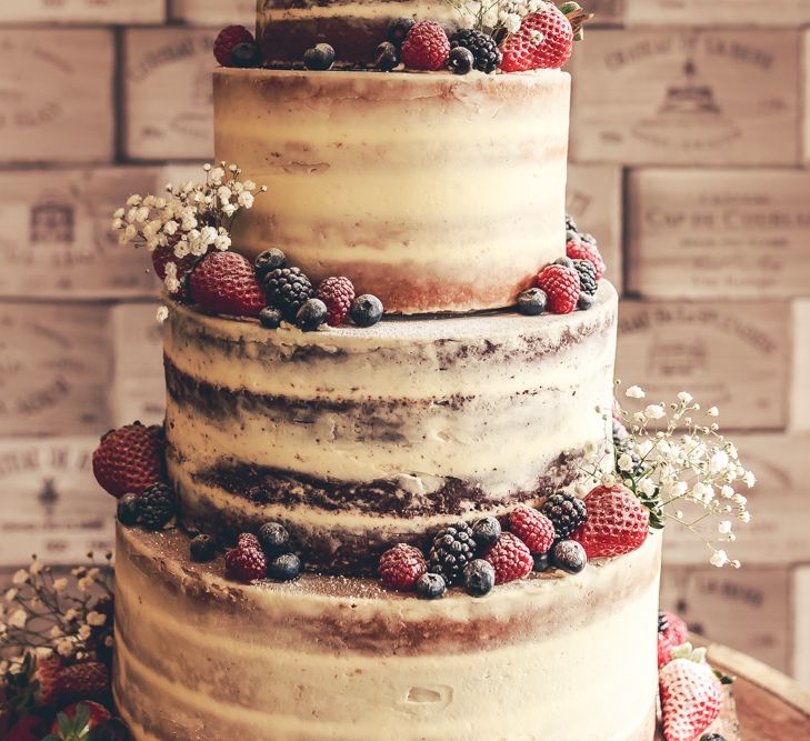 Semi Naked Wedding Cake