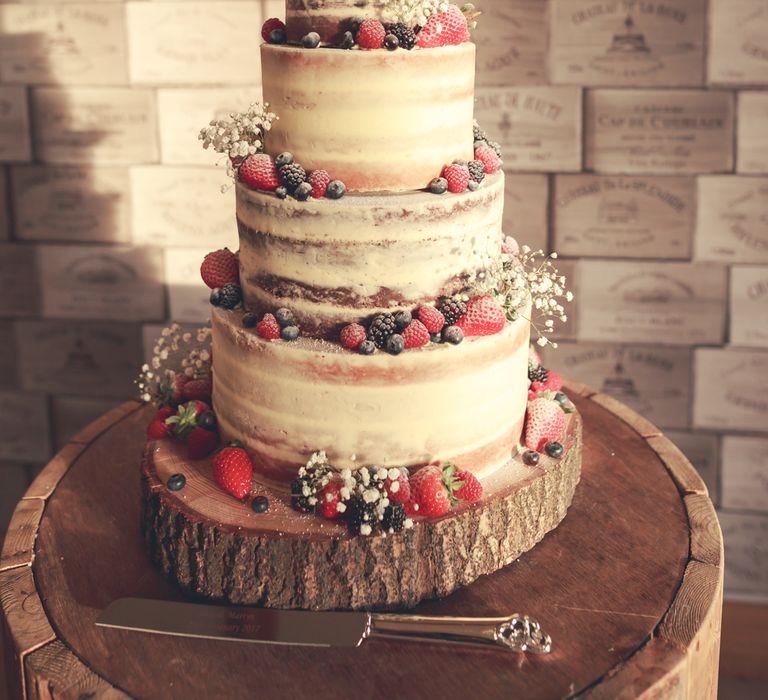 Semi Naked Wedding Cake