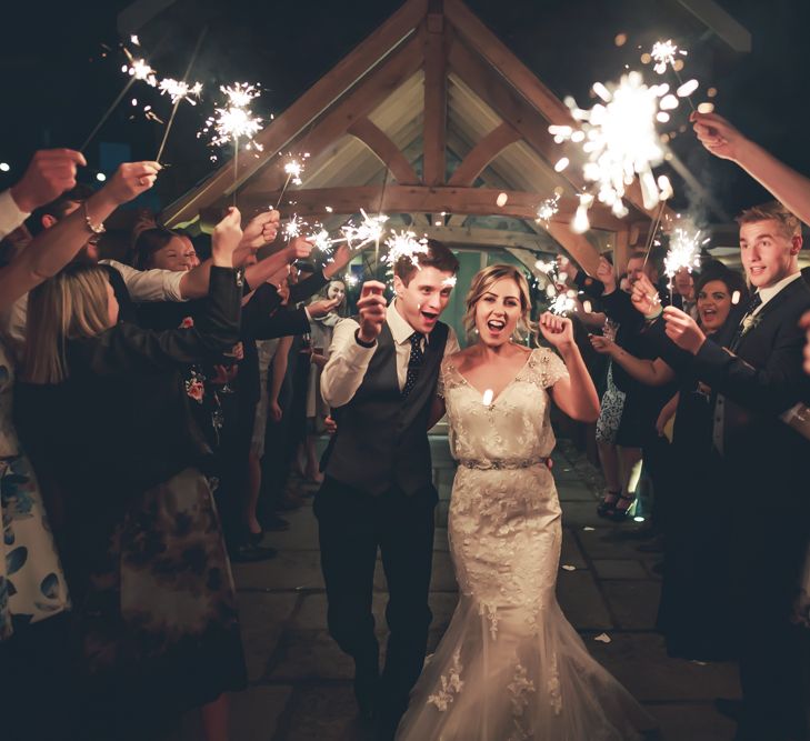 Sparkler Send Off For Bride & Groom