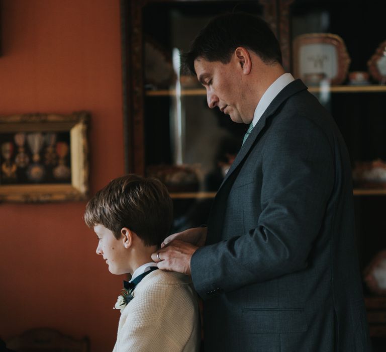 Groom & Page Boy Getting Ready | Errol Park Wedding Venue, Scotland | Jen Owens Images